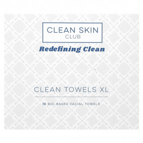 Clean Skin Club, Clean ToWells, размер XL, 10 полотенец для лица из биологического сырья в Москве - eco-herb.ru | фото