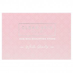 Clean Skin Club, гуа-ша, моделирующий камень, белый кварц, 1 шт. в Москве - eco-herb.ru | фото