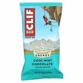 Clif Bar, Energy Bar, прохладный мятный шоколад, 12 батончиков, 68 г (2,40 унции) каждый в Москве - eco-herb.ru | фото