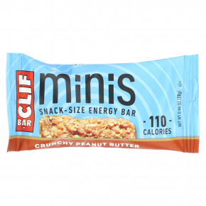 Clif Bar, Minis, энергетический батончик для снеков, хрустящее арахисовое масло, 20 батончиков по 28 г (0,99 унции) в Москве - eco-herb.ru | фото