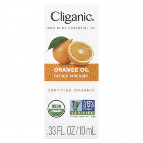 Cliganic, 100% чистое эфирное масло, апельсиновое масло, 10 мл (0,33 жидк. Унции) в Москве - eco-herb.ru | фото