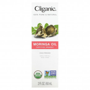 Cliganic, 100% чистое и натуральное, масло моринги, 60 мл (2 жидк. унц.) в Москве - eco-herb.ru | фото