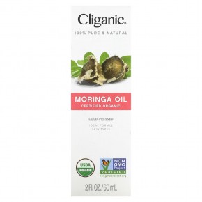 Cliganic, 100% чистое и натуральное, масло моринги, 60 мл (2 жидк. Унции) в Москве - eco-herb.ru | фото