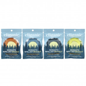 Cliganic, Браслет от комаров, универсальный размер, 5 браслетов в индивидуальной упаковке в Москве - eco-herb.ru | фото