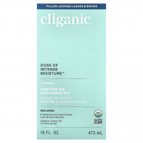 Cliganic, Dose of Intense Moisture™, набор для бровей и ресниц с органическим касторовым маслом, 473 мл (16 жидк. унций) в Москве - eco-herb.ru | фото