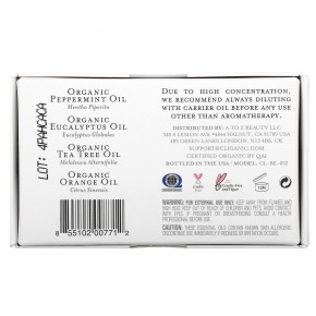 Cliganic, The Basics, набор для ароматерапии с эфирными маслами, набор из 4 предметов в Москве - eco-herb.ru | фото