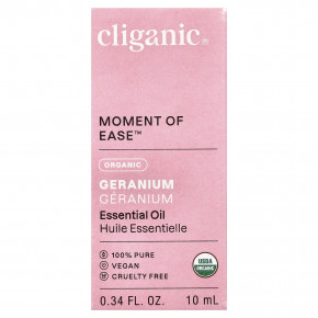 Cliganic, Moment of Ease™, на 100% чистое эфирное масло, герань, 10 мл (0,34 жидк. унции) в Москве - eco-herb.ru | фото
