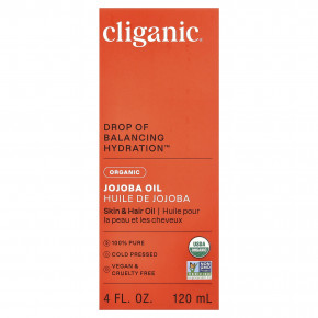 Cliganic, органическое масло жожоба, для жирной и комбинированной кожи, 120 мл (4 жидк. унции) в Москве - eco-herb.ru | фото