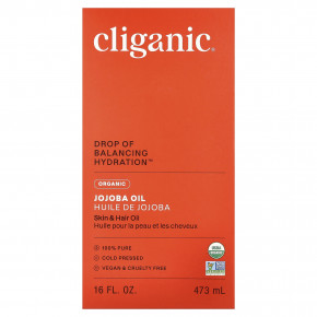 Cliganic, органическое масло жожоба, для жирной и комбинированной кожи, 473 мл (16 жидк. унций) в Москве - eco-herb.ru | изображение Cliganic, органическое масло жожоба, для жирной и комбинированной кожи, 473 мл (16 жидк. унций) в Москве - eco-herb.ru | фото