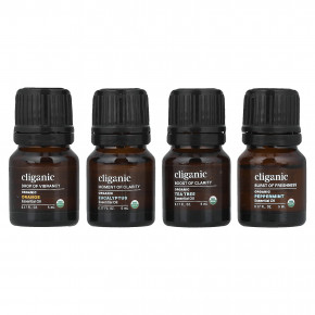 Cliganic, The Basics, набор для ароматерапии с эфирными маслами, набор из 4 предметов - описание | фото