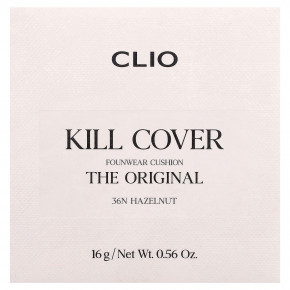 Clio, Death Cover FounWear, кушон, оттенок 36N фундук, 16 г (0,56 унции) в Москве - eco-herb.ru | фото