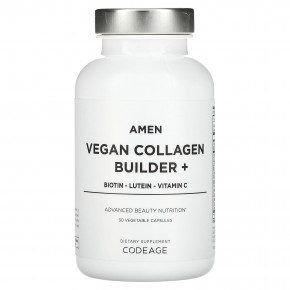 Codeage, Amen, Vegan Collagen Builder +, 30 растительных капсул - описание | фото