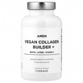 Codeage, Amen, Vegan Collagen Builder+, 30 вегетарианских капсул - описание | фото