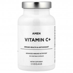 Codeage, Amen, витамин C+, для здоровья иммунной системы, антиоксидант, 120 вегетарианских капсул - описание | фото