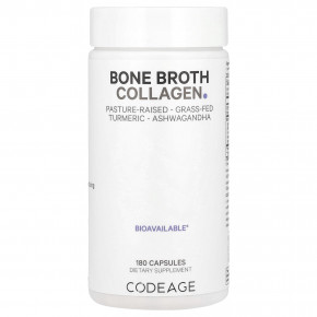 Codeage, Bone Broth Collagen, 180 растительных капсул - описание | фото