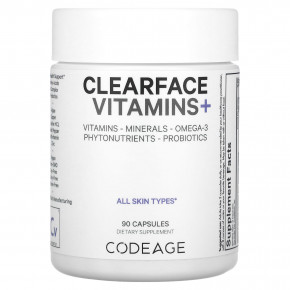 Codeage, Clearface Vitamins+, 90 капсул в Москве - eco-herb.ru | фото