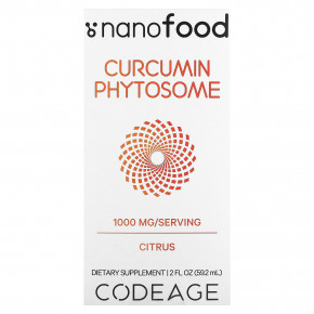 Codeage, Curcumin Phytosome, цитрусовые, 1000 мг, 59,2 мл (2 жидк. унц.) в Москве - eco-herb.ru | фото