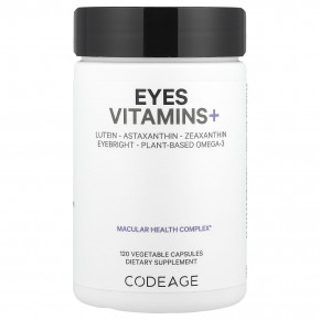 Codeage, Eyes Vitamins+, витамины для глаз, 120 растительных капсул - описание | фото