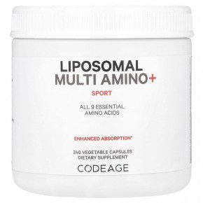 Codeage, Liposomal Multi Amino+, комплекс липосомальных аминокислот, серия Sport, 240 растительных капсул в Москве - eco-herb.ru | фото