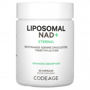 Codeage, Liposomal NAD +, Eternal, никотинамид аденин динуклеотид триметилглицин, 60 капсул в Москве - eco-herb.ru | фото