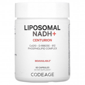 Codeage, Liposomal NADH +, центурион, 60 капсул - описание | фото