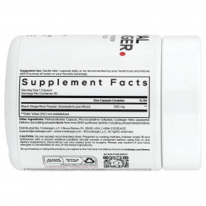 Codeage, липосомальный черный имбирь, 90 растительных капсул (500 мг в 1 капсуле) в Москве - eco-herb.ru | изображение Codeage, липосомальный черный имбирь, 90 растительных капсул (500 мг в 1 капсуле) в Москве - eco-herb.ru | фото