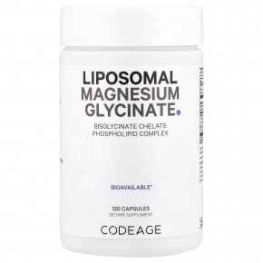 Codeage, липосомальный глицинат магния, 120 растительных капсул - описание | фото