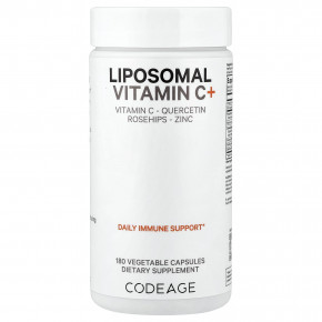 Codeage, липосомальный витамин C+, 180 растительных капсул - описание | фото