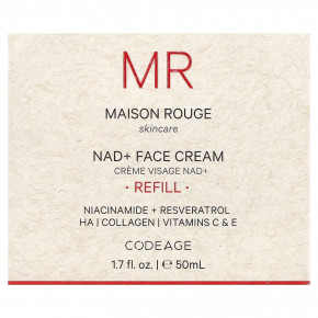 Codeage, Maison Rouge, крем для лица с NAD+, сменный крем для лица, 50 мл (1,7 жидк. унции) в Москве - eco-herb.ru | изображение Codeage, Maison Rouge, крем для лица с NAD+, сменный крем для лица, 50 мл (1,7 жидк. унции) в Москве - eco-herb.ru | фото