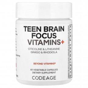 Codeage, Teen Brain Focus Vitamins +, 60 растительных капсул в Москве - eco-herb.ru | изображение Codeage, Teen Brain Focus Vitamins +, 60 растительных капсул в Москве - eco-herb.ru | фото
