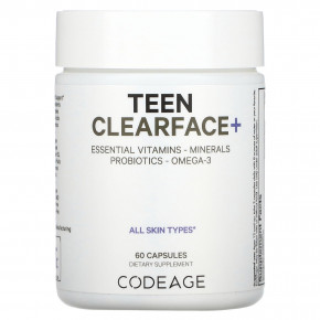 Codeage, Teen Clearface Vitamins, для всех типов кожи, 60 капсул в Москве - eco-herb.ru | фото