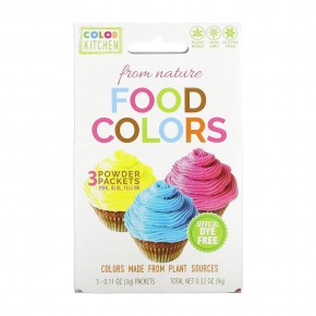 ColorKitchen, Пищевые красители от природы, многоцветные, 3 пакетика с порошком, по 3 г (0,11 унции) - описание