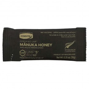 Comvita, Manuka Honey Singles, UMF 5+, MGO 83+, 12 пакетиков по 10 г (0,35 унции) в Москве - eco-herb.ru | фото