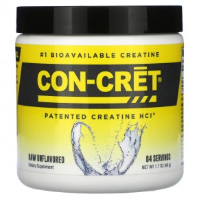 Con-Cret, Запатентованный креатин гидрохлорид, сырой, без добавок, 48 г (1,7 унции) - описание