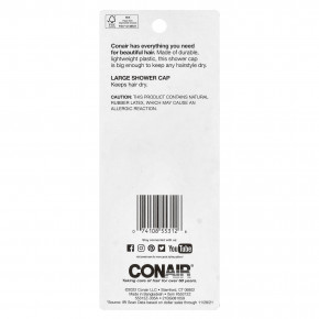 Conair, шапочка для душа Cover & Protect, большая, 1 капсула в Москве - eco-herb.ru | фото