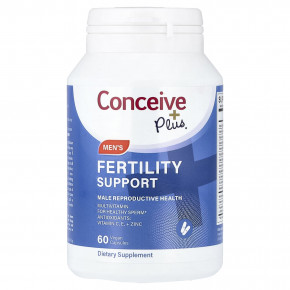 Conceive Plus, средство для поддержки мужской фертильности, 60 веганских капсул - описание | фото