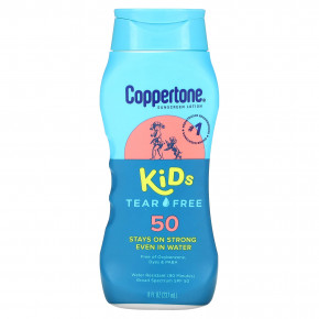 Coppertone, Kids, без слез, солнцезащитный лосьон, SPF 50, 237 мл (8 жидк. унц.) - описание | фото