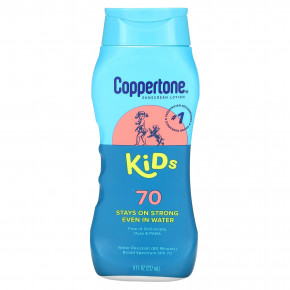 Coppertone, Kids, солнцезащитный лосьон, SPF 70, 237 мл (8 жидк. унц.) - описание | фото