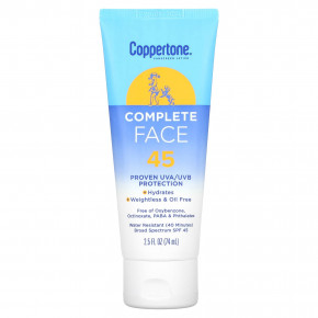 Coppertone, Солнцезащитный лосьон для лица, SPF 45, 74 мл (2,5 жидк. унц.) в Москве - eco-herb.ru | фото