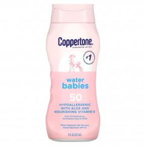 Coppertone, Солнцезащитный лосьон, Water Babies, SPF 50, 237 мл (8 жидк. унц.) - описание | фото