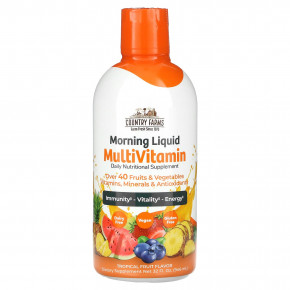 Country Farms, Morning Liquid Multivitamin, тропические фрукты, 946 мл (32 жидк. унц.) - описание | фото