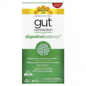 Country Life, Gut Connection® Digestive Balance ™, 60 веганских капсул - описание | фото