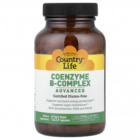 Country Life, коэнзимный комплекс витаминов группы B, улучшенная формула, 120 веганских капсул в Москве - eco-herb.ru | изображение Country Life, коэнзимный комплекс витаминов группы B, улучшенная формула, 120 веганских капсул в Москве - eco-herb.ru | фото