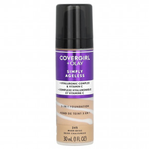 Covergirl, Olay Simply Ageless, 3-in-1 Foundation, 245 Warm Beige, 1 fl oz (30 ml) в Москве - eco-herb.ru | фото