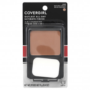 Covergirl, Outlast All-Day Ultimate Финиш, тональный крем 3 в 1, оттенок 440 натуральный бежевый, 11 г (0,4 унции) в Москве - eco-herb.ru | фото