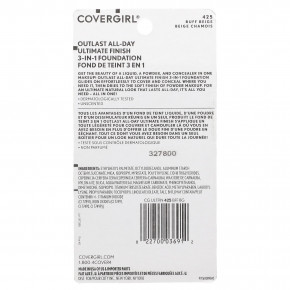 Covergirl, Outlast All-Day, Ultimate Finish 3-in-1 Foundation, 425 Buff Beige, 0.4 oz (11 g) в Москве - eco-herb.ru | изображение Covergirl, Outlast All-Day, Ultimate Finish 3-in-1 Foundation, 425 Buff Beige, 0.4 oz (11 g) в Москве - eco-herb.ru | фото