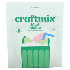 Craftmix, Коктейльная смесь, мятный мохито, 12 пакетиков, 84 г (2,96 унции) - описание