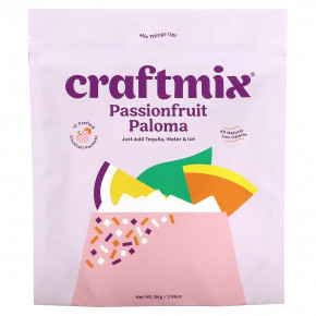 Craftmix, Пакетики для коктейлей, маракуйя и палома, 12 пакетиков по 84 г (2,96 унции) в Москве - eco-herb.ru | фото