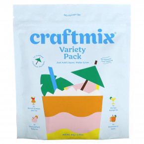 Craftmix, Пакетики для коктейлей, разнообразные, 12 пакетиков, 84 г (2,96 унции) - описание