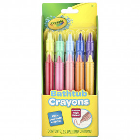 Crayola, карандаши для ванной, для детей в возрасте от 3-х лет, 9 карандашей, + 1 бонусный карандаш в Москве - eco-herb.ru | фото